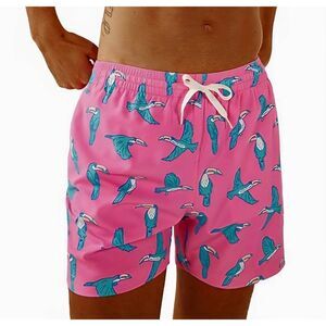 New Chubbies S, M, L Men's 'Toucan Do Its' Stretch 5.5" Classic Swim Trunks